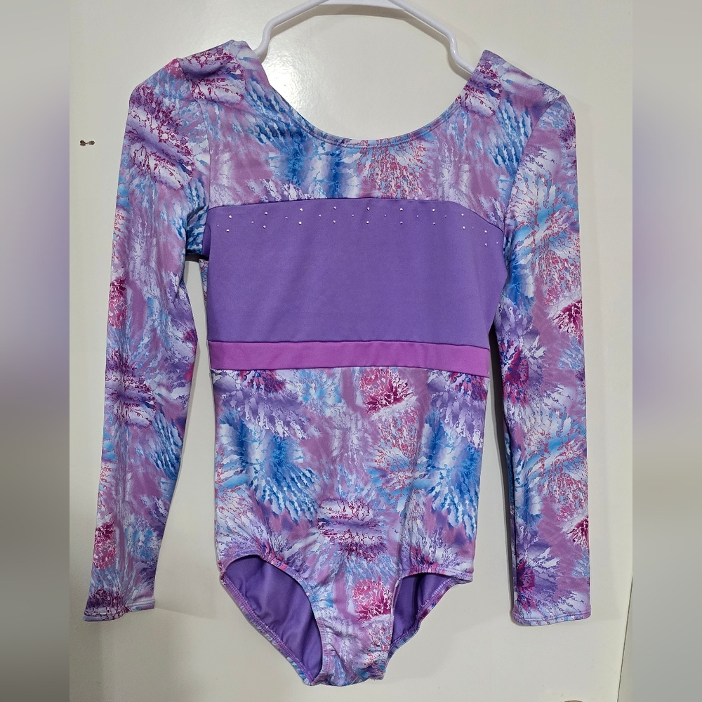 #6038 Cat & Jack Purple Fabric Tagt Leotard Dance Ballet